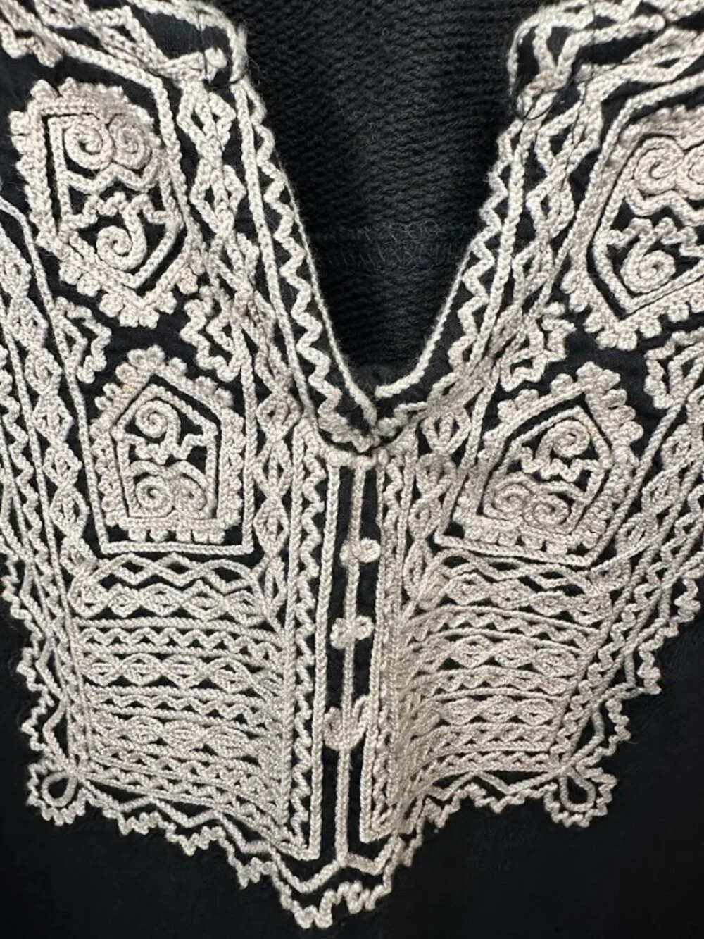 Free People Santa Maria Embroidered Bell Sleeve Boho Retro V-Neck Pullover - Med